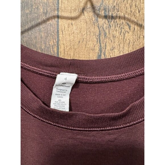 Lululemon Swiftly Tech Muscle Tank Burgundy Size 4 EUC - Picture 3 of 3